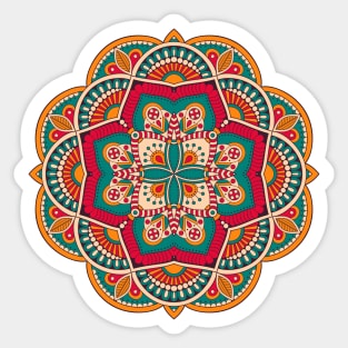 Colorful Mandala, mandala-design, mandala-art, geometric, abstract, mandala and spirituality, colorful, rainbow, mandala pattern, mandala flower patterns, Flower Mandala ,Spirituality Sticker